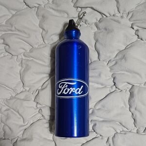 Ford Metallic Blue Water Bottle With Clip